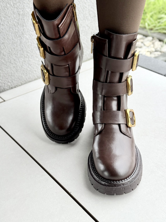 Stylowe botki z naturalnej skóry