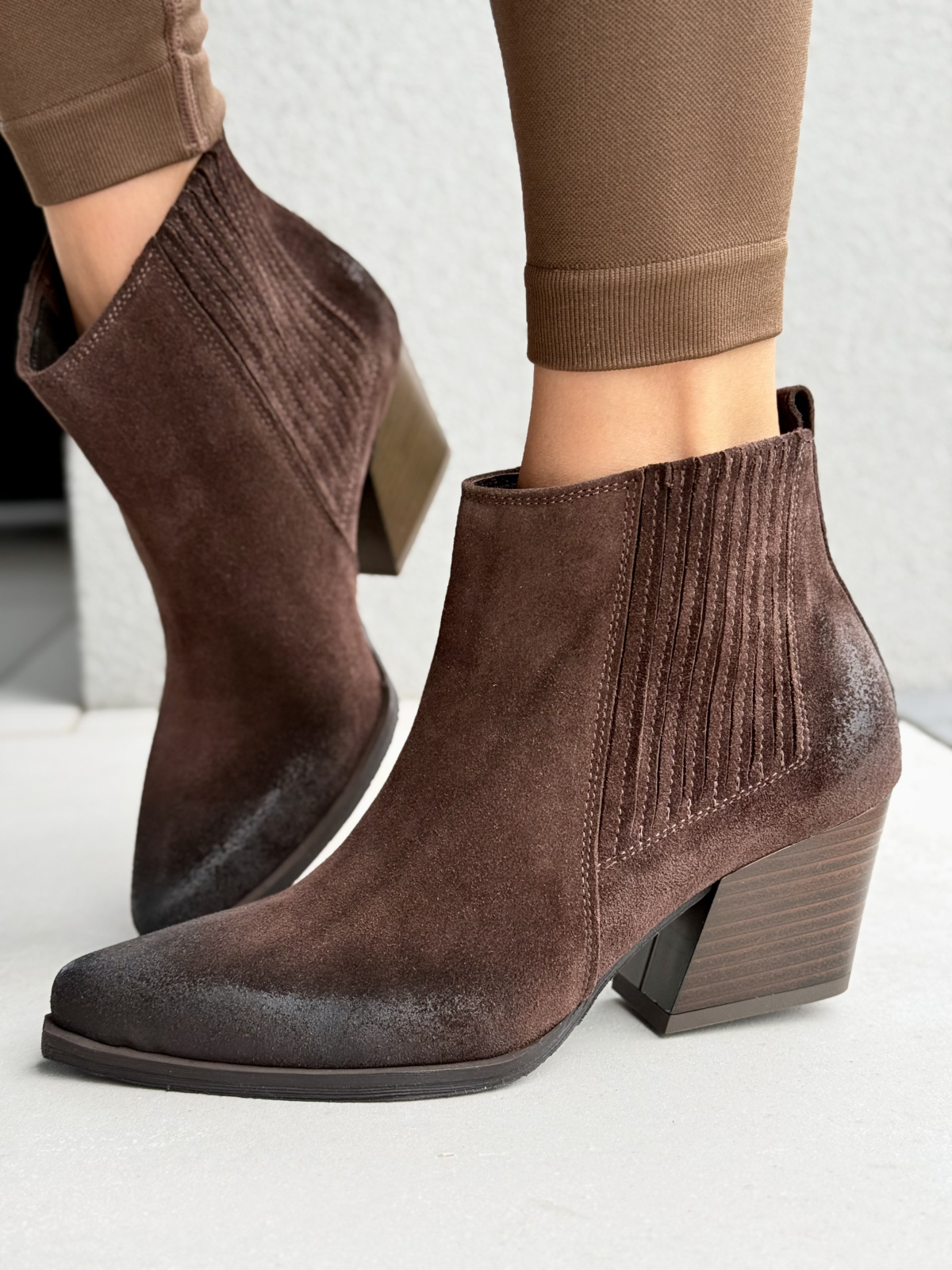 Kowbojki damskie OLEKSY ze skóry naturalnej Polskiej produkcji