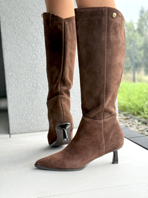 Eleganckie Kozaki ze Skóry Naturalnej