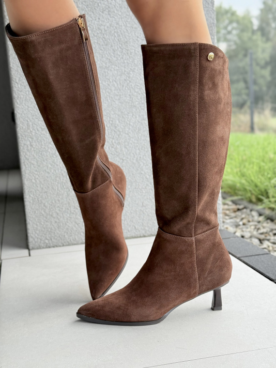 Eleganckie Kozaki ze Skóry Naturalnej