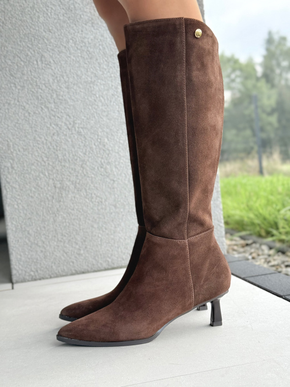 Eleganckie Kozaki ze Skóry Naturalnej