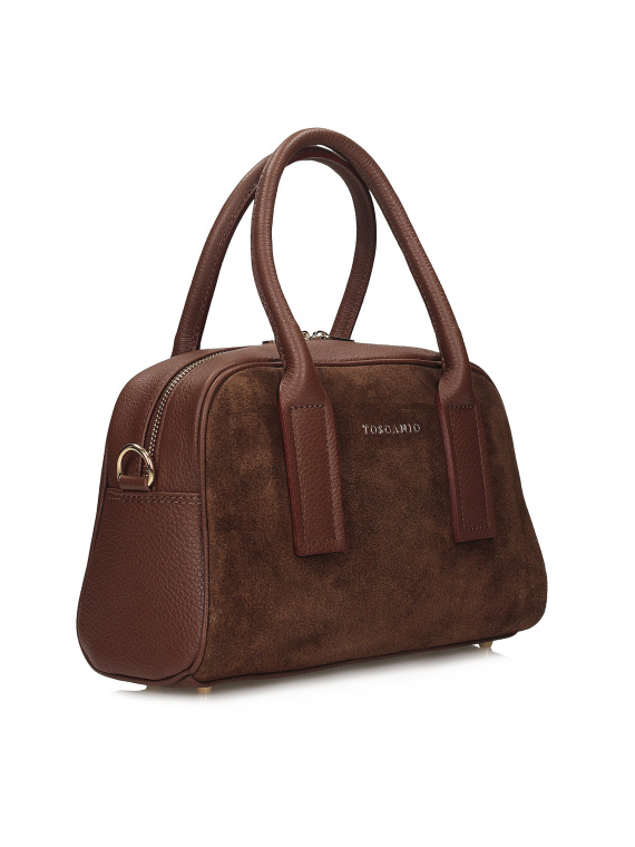 Brązowa torebka damska ze skóry naturalnej