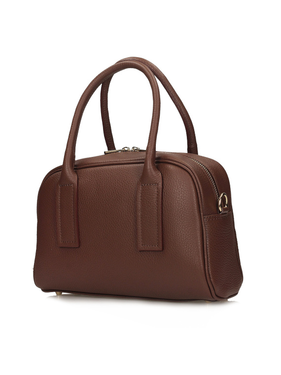 Brązowa torebka damska ze skóry naturalnej