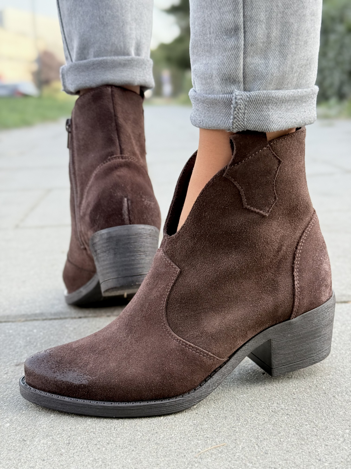 Kowbojki damskie ze skóry naturalnej Polskiej produkcji