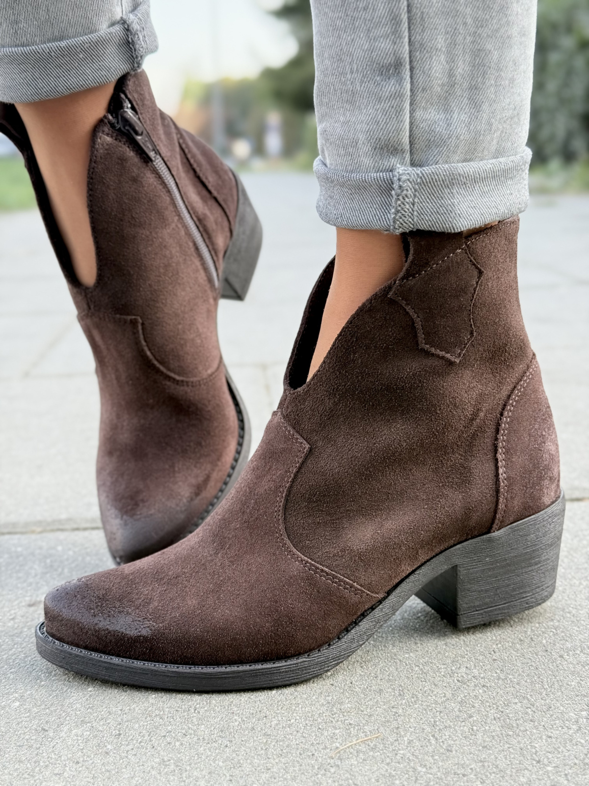 Kowbojki damskie ze skóry naturalnej Polskiej produkcji