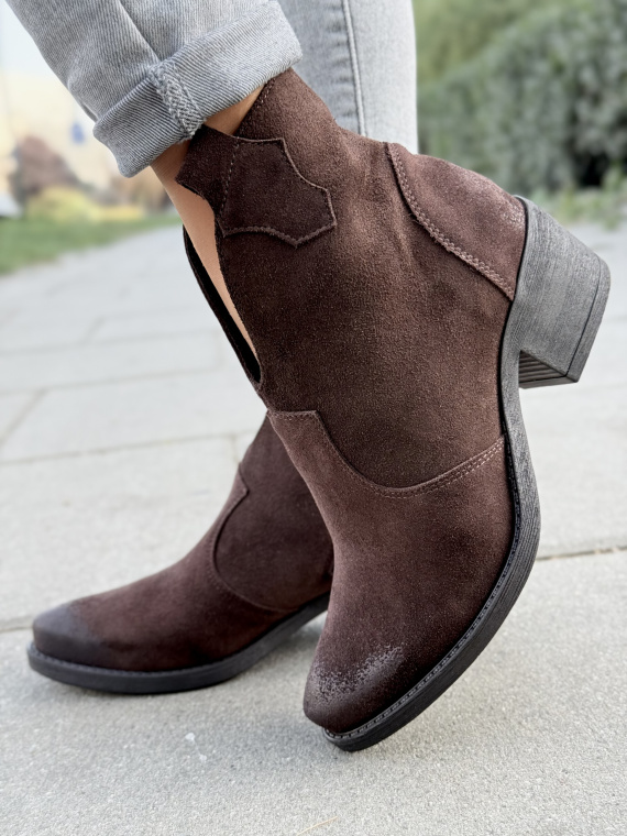 Kowbojki damskie ze skóry naturalnej Polskiej produkcji