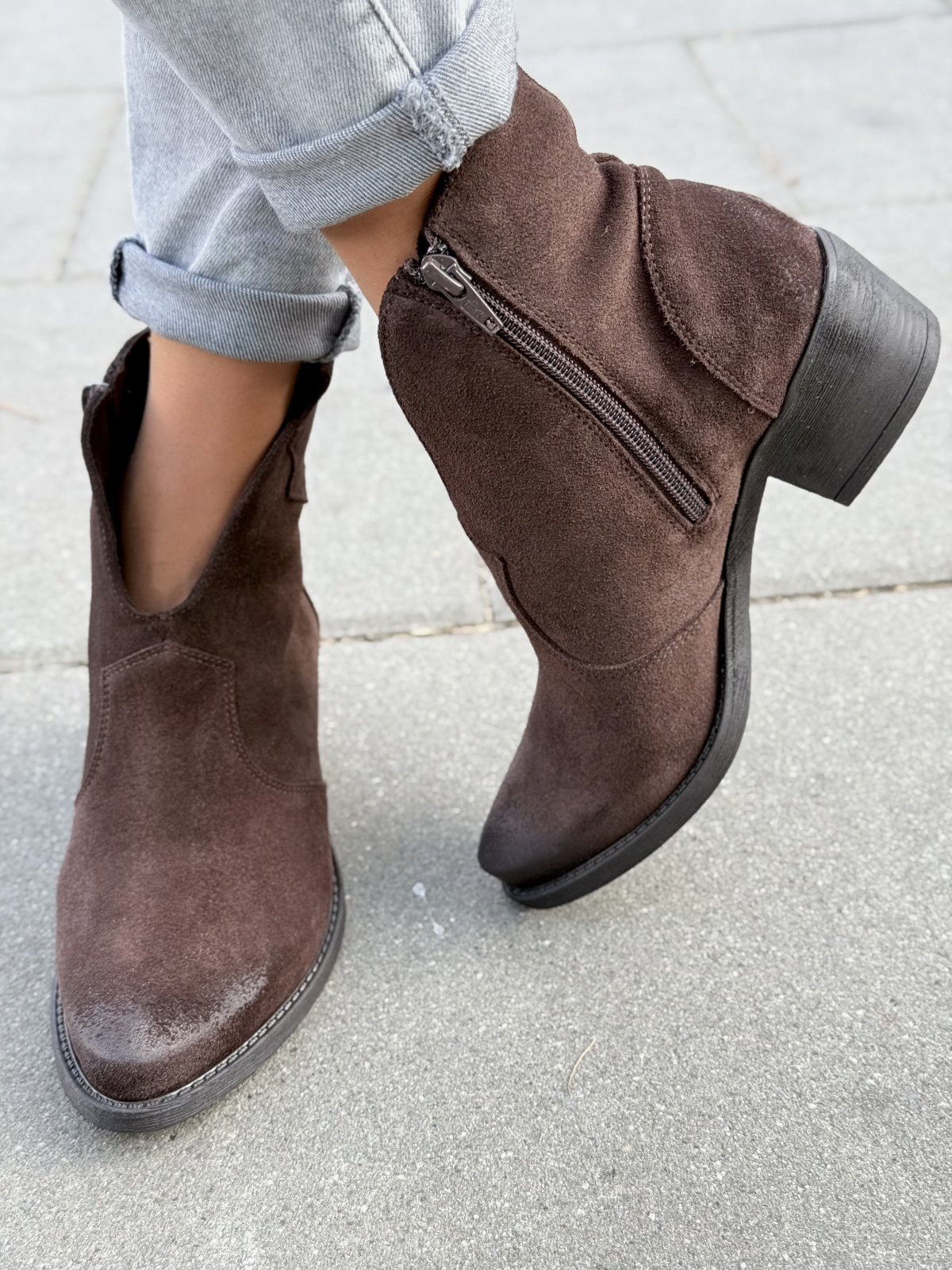 Kowbojki damskie ze skóry naturalnej Polskiej produkcji