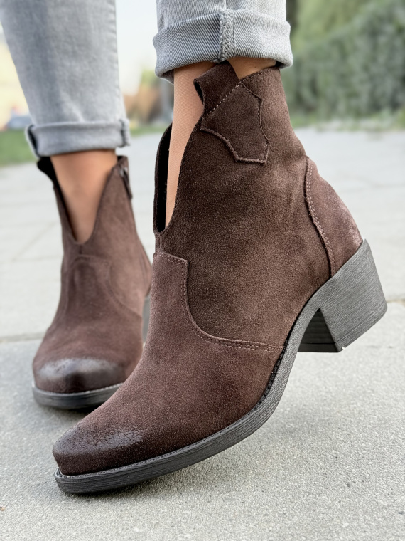 Kowbojki damskie ze skóry naturalnej Polskiej produkcji