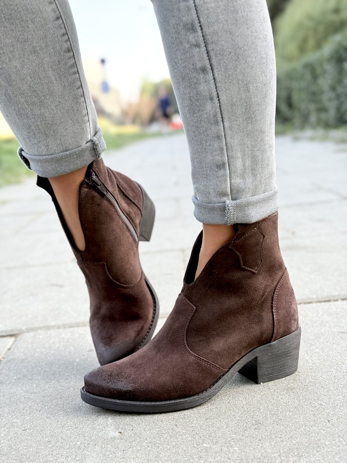 Kowbojki damskie ze skóry naturalnej Polskiej produkcji