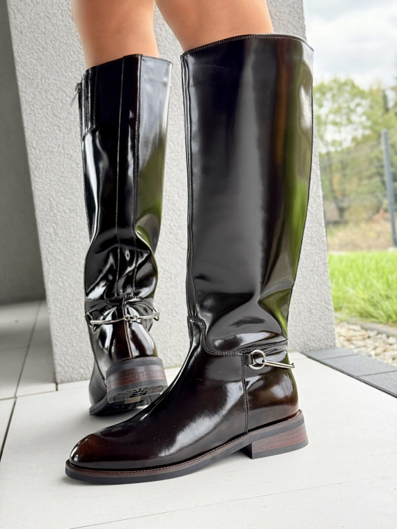 Eleganckie Kozaki ze 100% Naturalnej Skóry