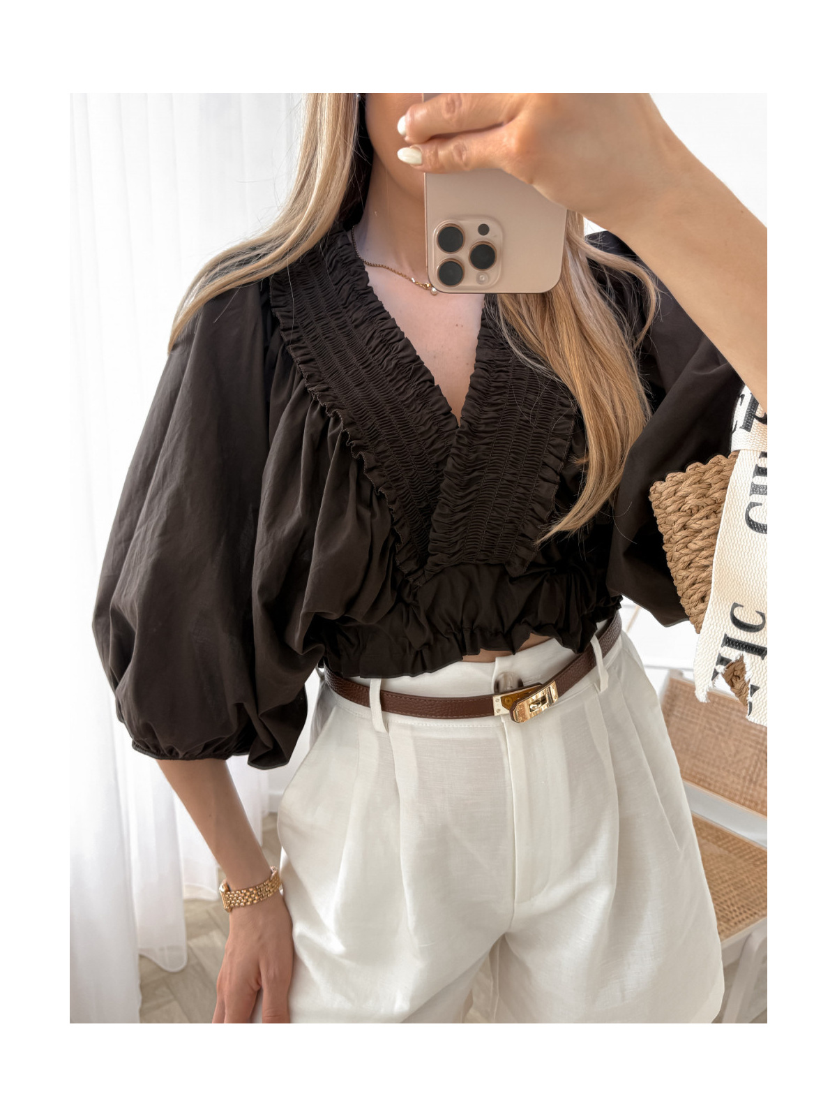 Pasek damski ze skóry naturalnej