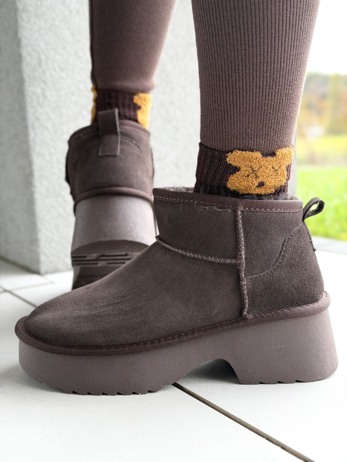 Śniegowce damskie ze skóry naturalnej