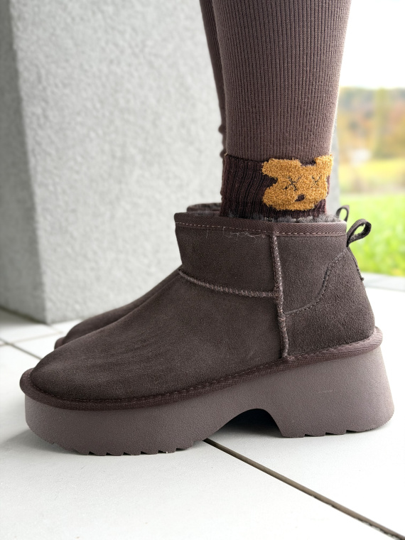 Śniegowce damskie ze skóry naturalnej