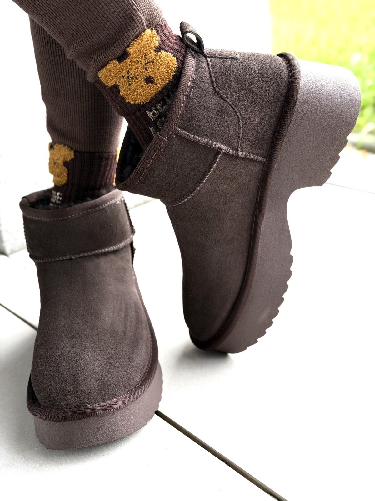 Śniegowce damskie ze skóry naturalnej