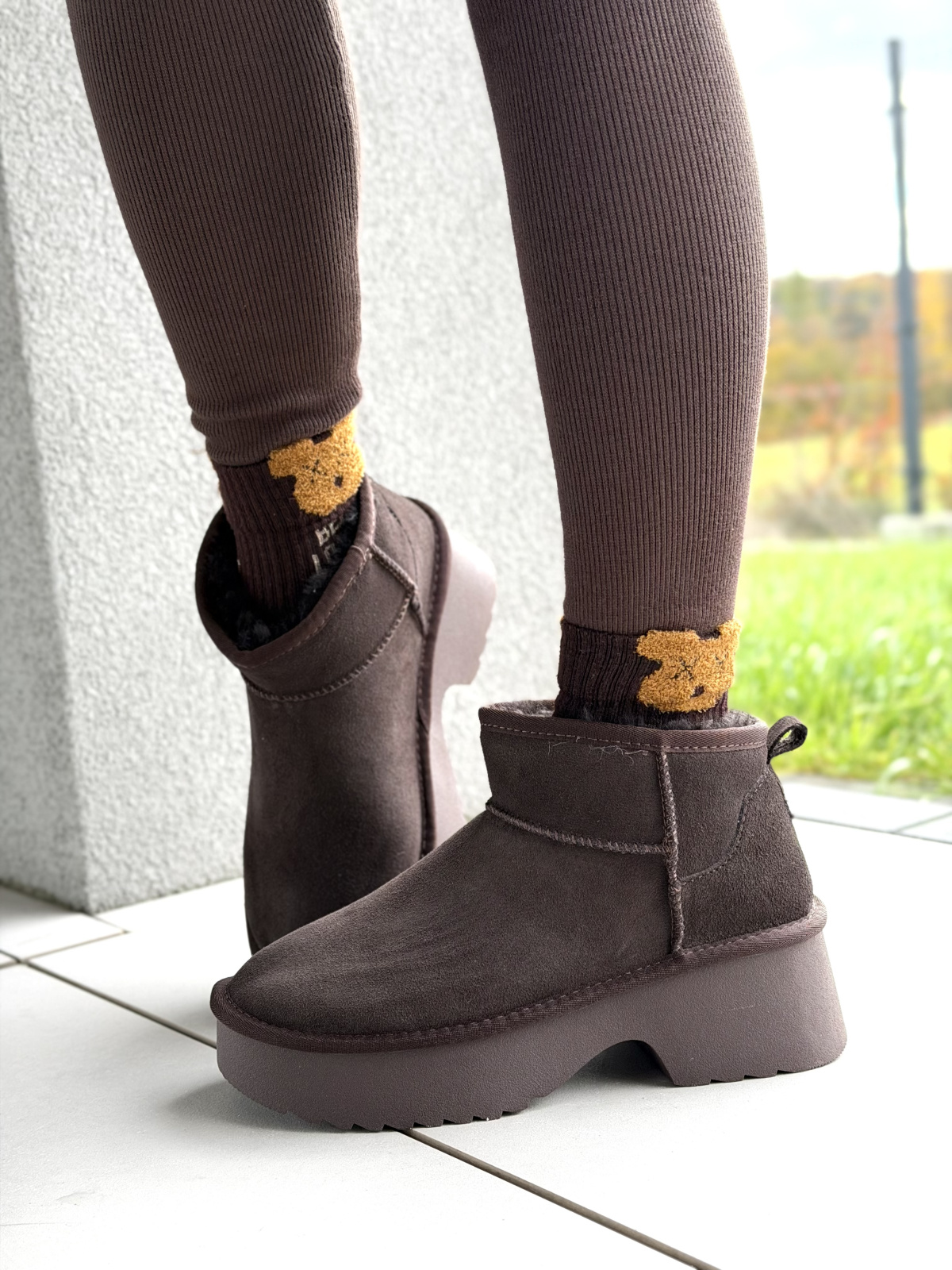 Śniegowce damskie ze skóry naturalnej