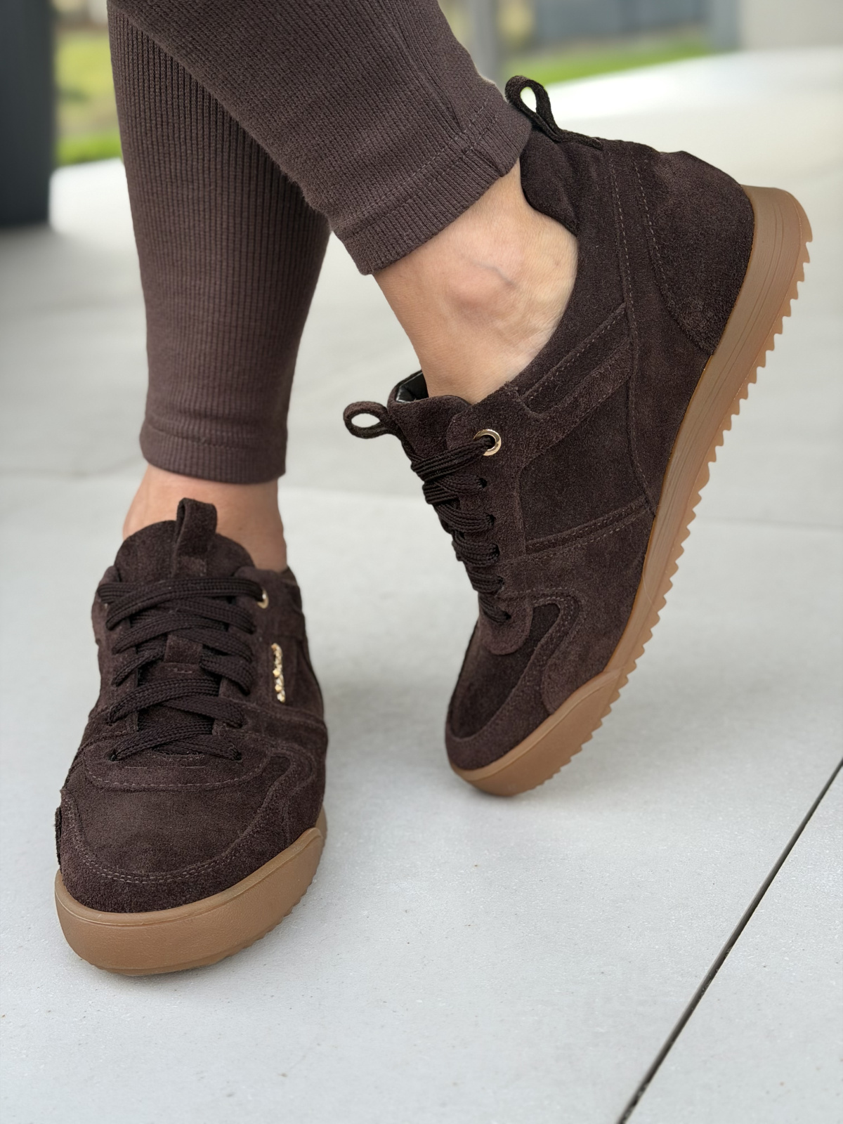 Sneakersy damskie ze skóry naturalnej Polskiej Produkcji