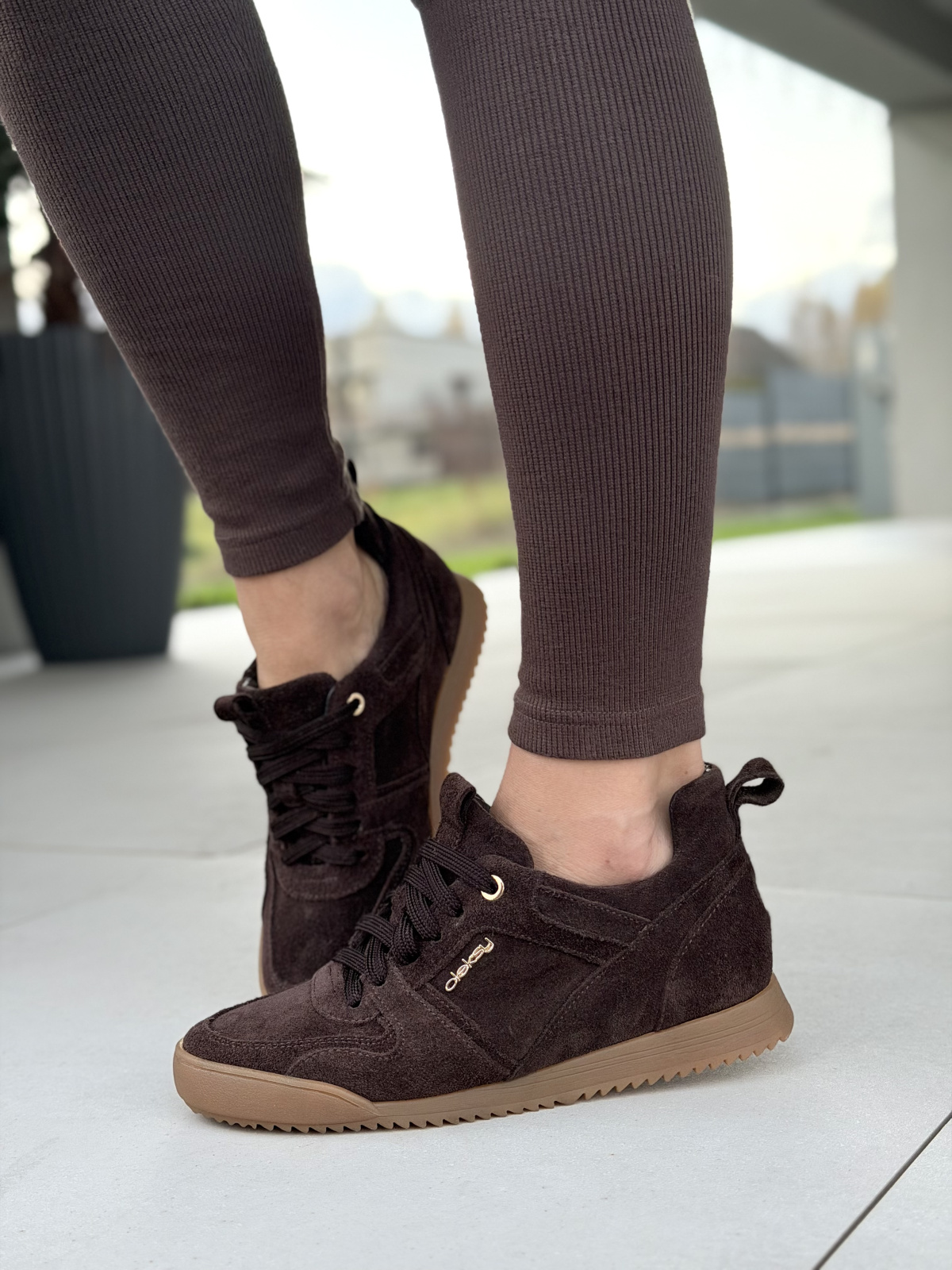 Sneakersy damskie ze skóry naturalnej Polskiej Produkcji