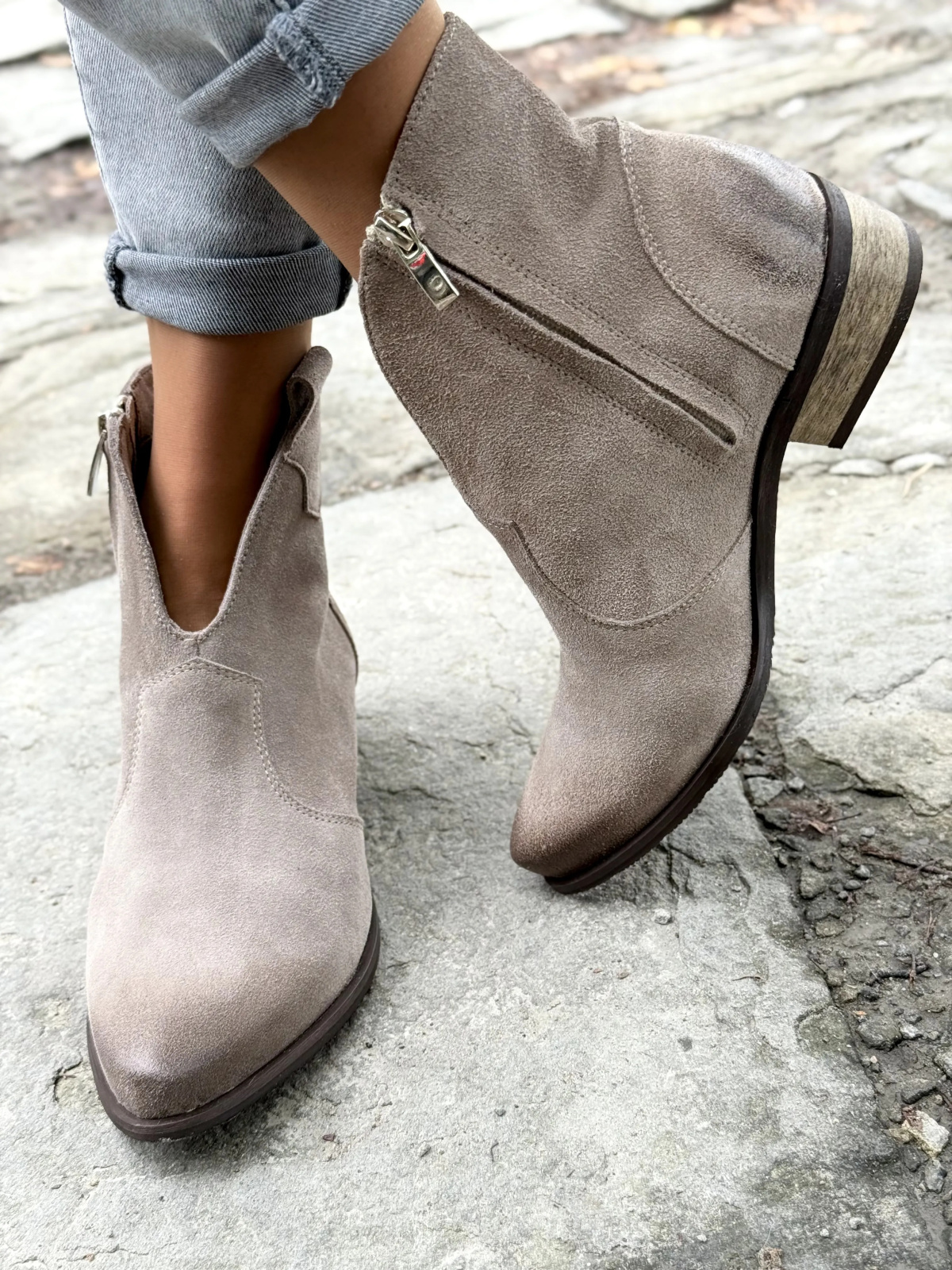 Kowbojki damskie OLEKSY ze skóry naturalnej Polskiej produkcji