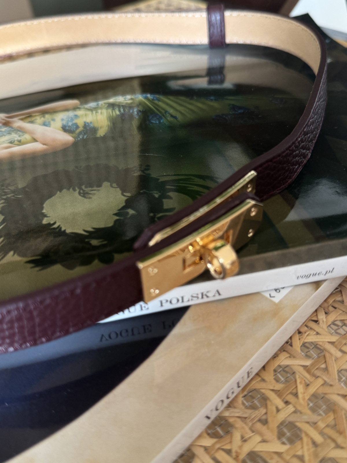 Pasek damski ze skóry naturalnej