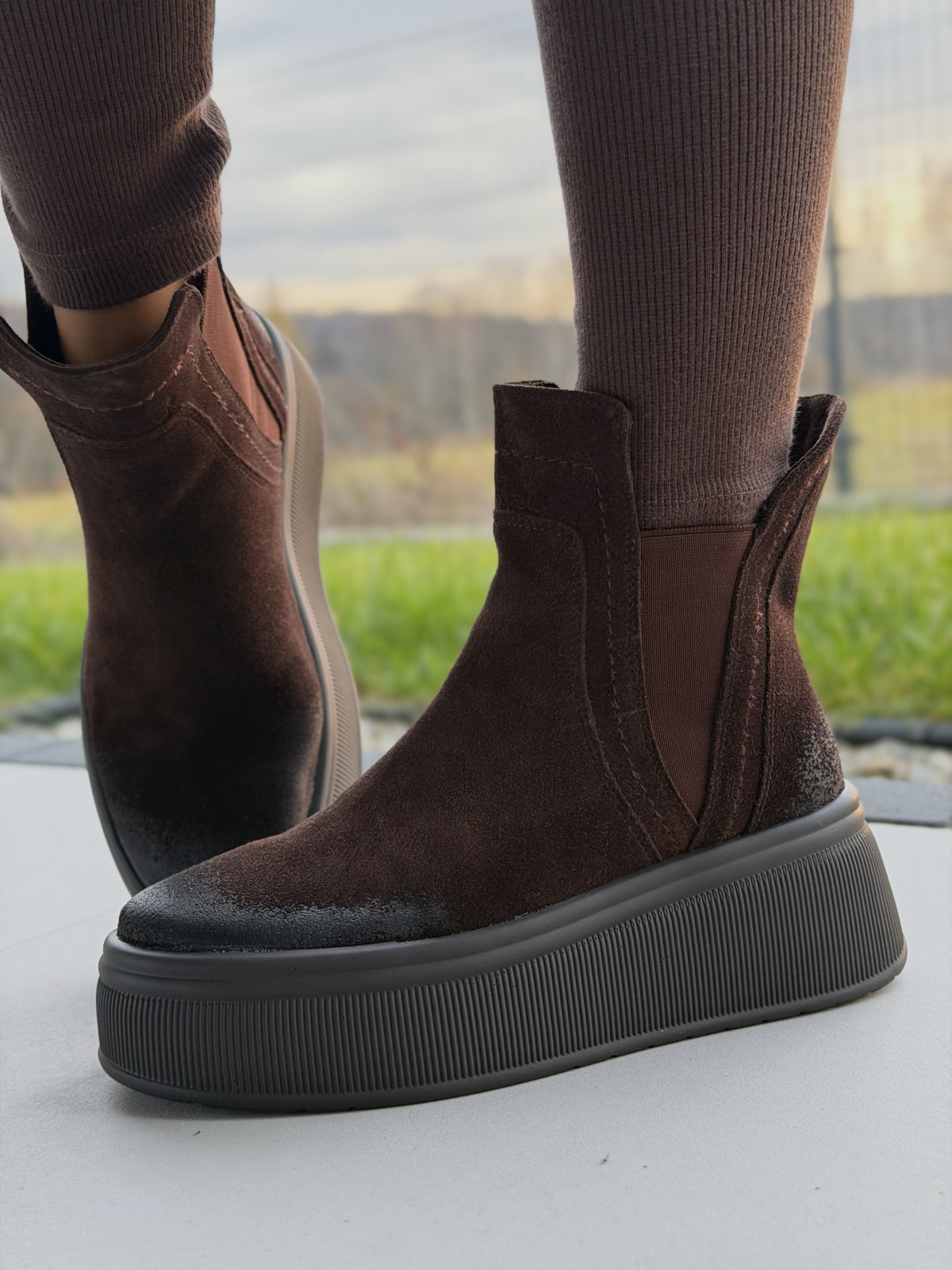 Brązowe sztyblety ze skóry naturalnej OLEKSY – polska jakość i styl