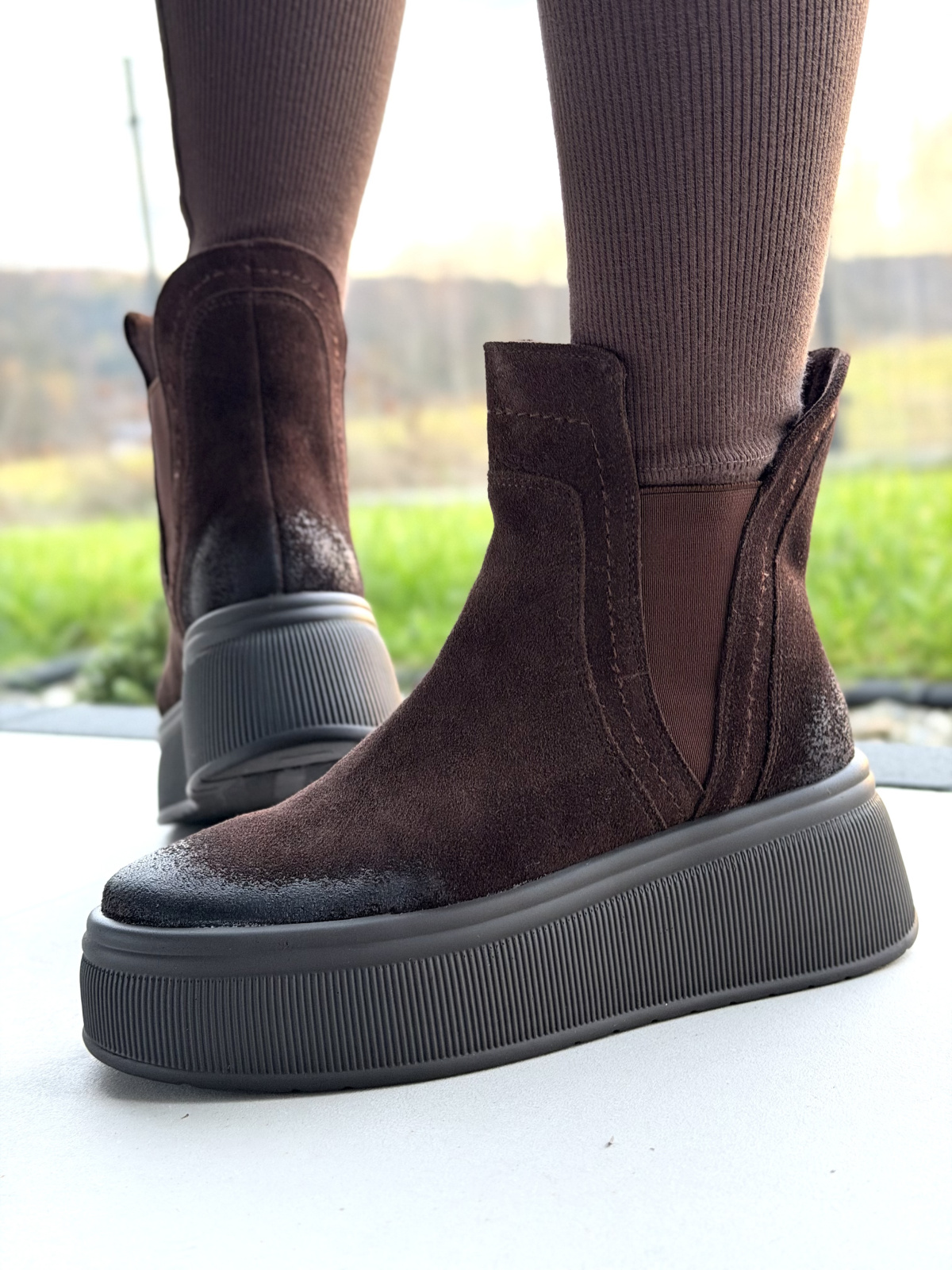 Brązowe sztyblety ze skóry naturalnej OLEKSY – polska jakość i styl