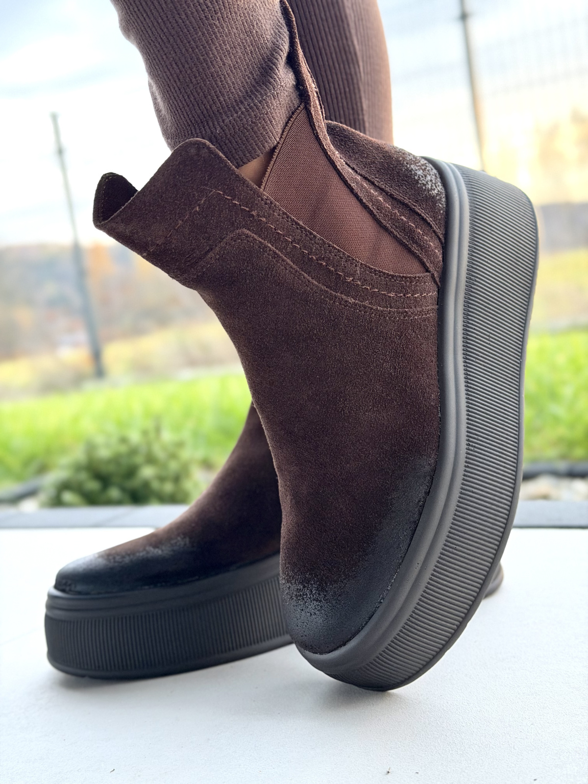 Brązowe sztyblety ze skóry naturalnej OLEKSY – polska jakość i styl