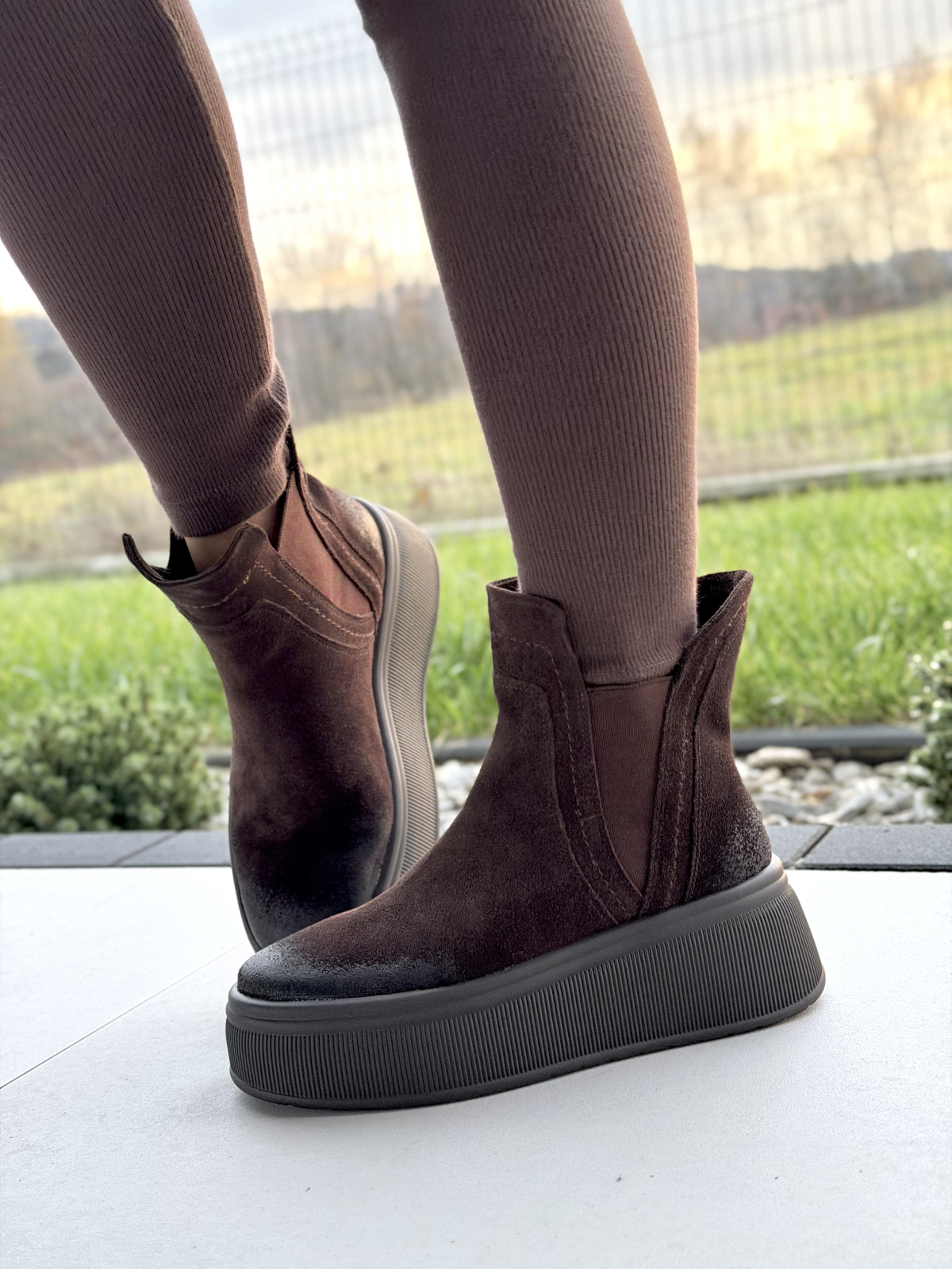 Brązowe sztyblety ze skóry naturalnej OLEKSY – polska jakość i styl