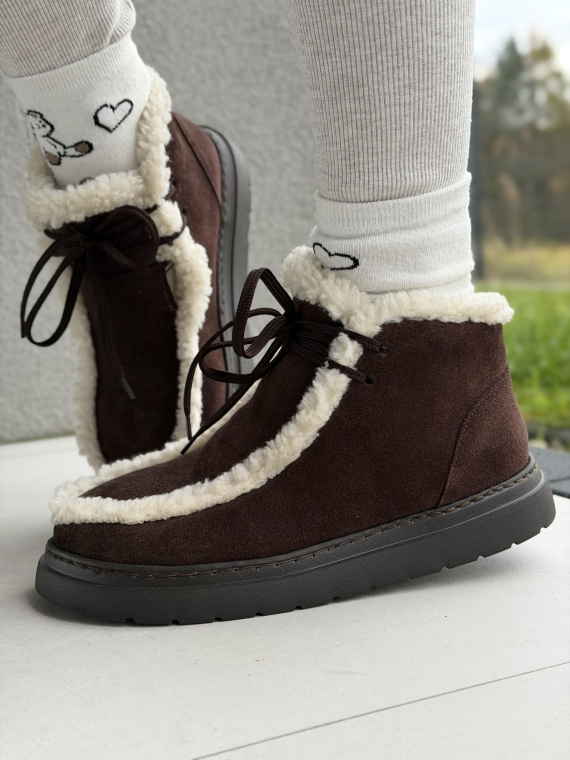 Śniegowce OLEKSY ze skóry naturalnej Polskiej produkcji