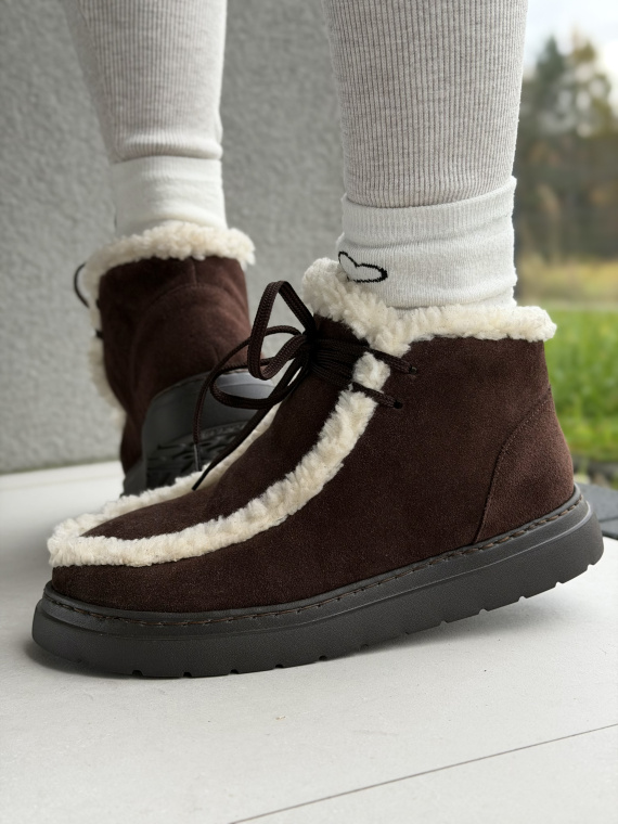 Śniegowce OLEKSY ze skóry naturalnej Polskiej produkcji