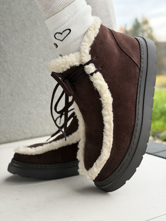 Śniegowce OLEKSY ze skóry naturalnej Polskiej produkcji