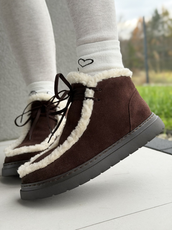 Śniegowce OLEKSY ze skóry naturalnej Polskiej produkcji