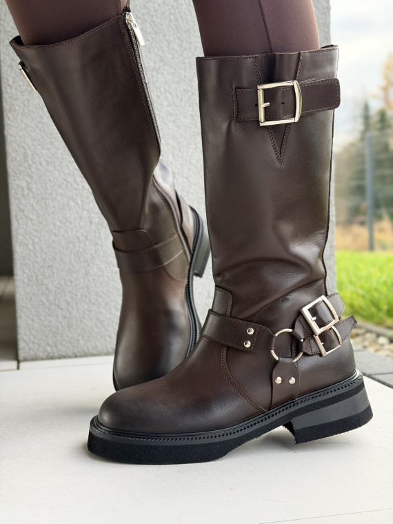 Kozaki OLEKSY ze skóry naturalnej Polskiej produkcji