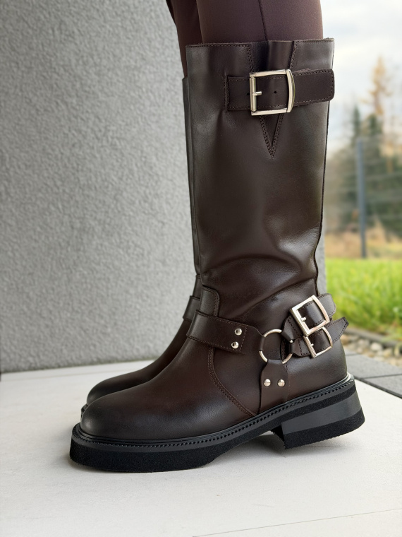 Kozaki OLEKSY ze skóry naturalnej Polskiej produkcji