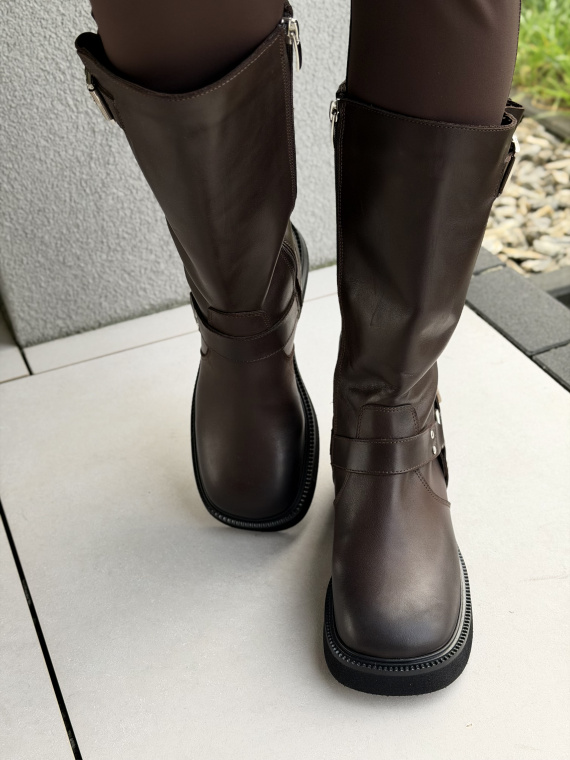 Kozaki OLEKSY ze skóry naturalnej Polskiej produkcji