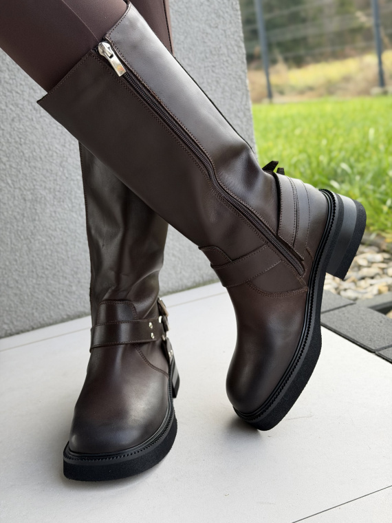 Kozaki OLEKSY ze skóry naturalnej Polskiej produkcji