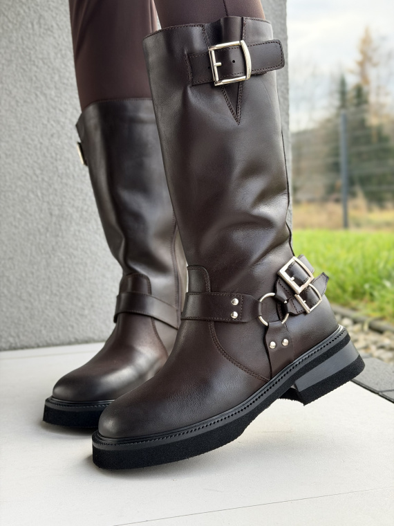 Kozaki OLEKSY ze skóry naturalnej Polskiej produkcji