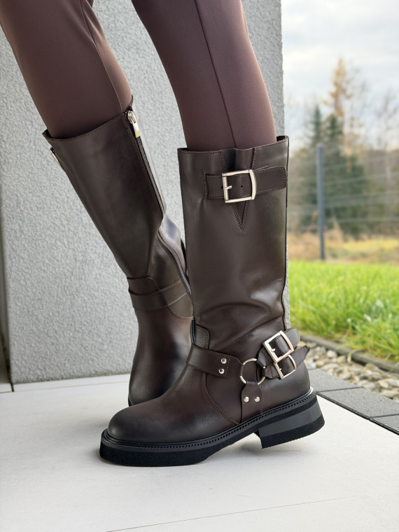 Kozaki OLEKSY ze skóry naturalnej Polskiej produkcji