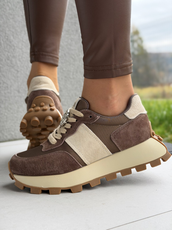 Sneakersy damskie ze skóry naturalnej Polskiej Produkcji