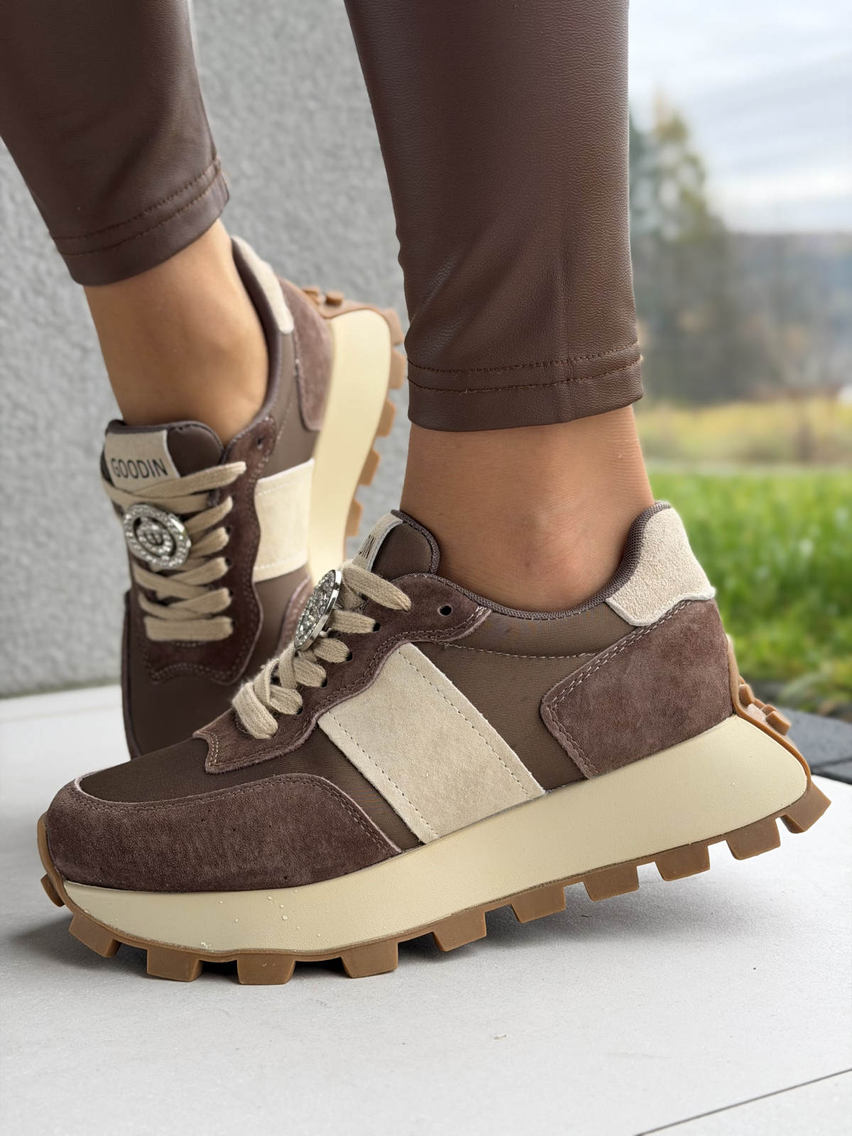 Sneakersy damskie ze skóry naturalnej Polskiej Produkcji