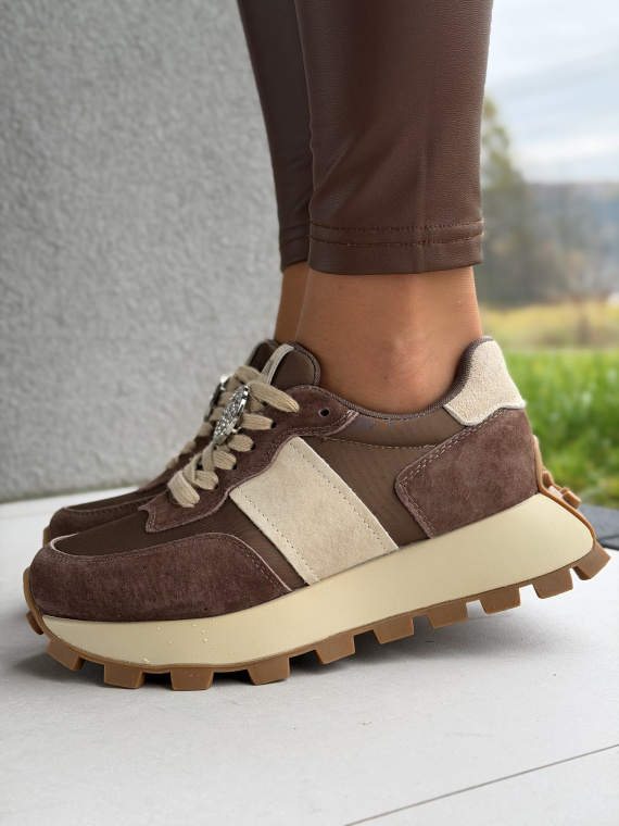 Sneakersy damskie ze skóry naturalnej Polskiej Produkcji