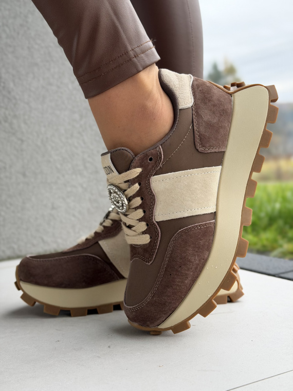 Sneakersy damskie ze skóry naturalnej Polskiej Produkcji