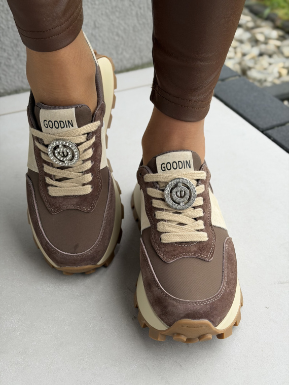 Sneakersy damskie ze skóry naturalnej Polskiej Produkcji