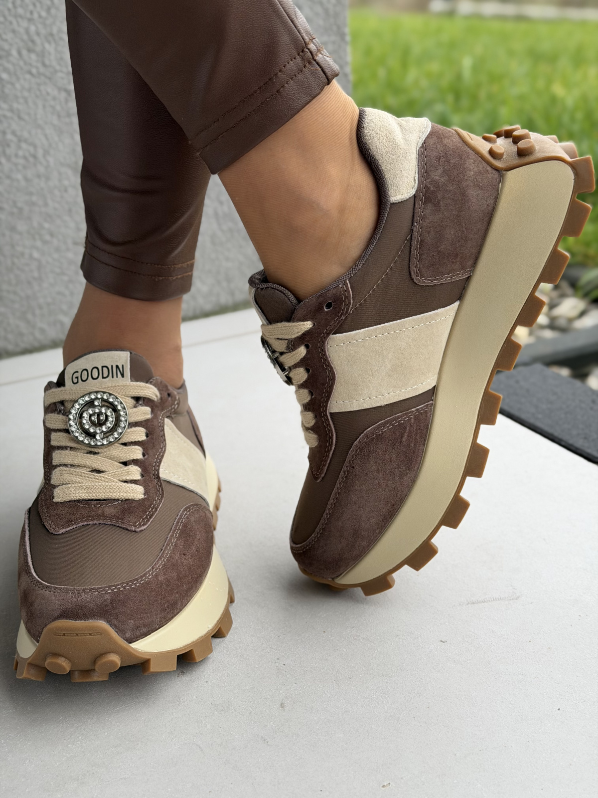 Sneakersy damskie ze skóry naturalnej Polskiej Produkcji