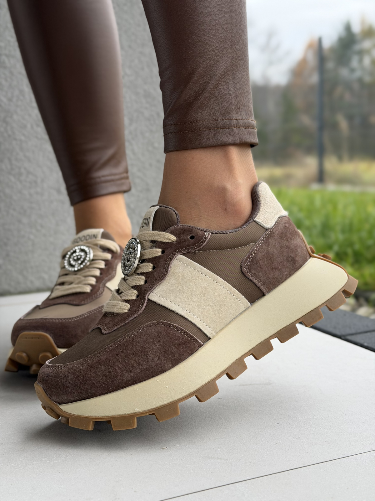 Sneakersy damskie ze skóry naturalnej Polskiej Produkcji