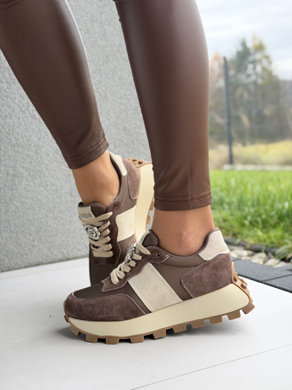 Sneakersy damskie ze skóry naturalnej Polskiej Produkcji