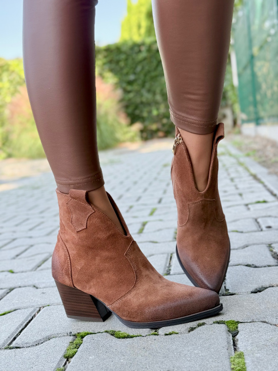 Kowbojki damskie skórzane OLEKSY Made in Poland