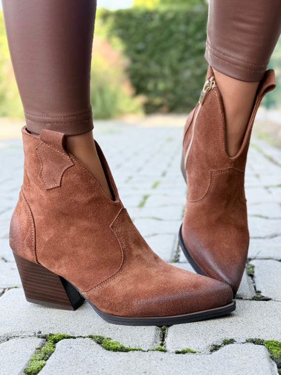 Kowbojki damskie skórzane OLEKSY Made in Poland