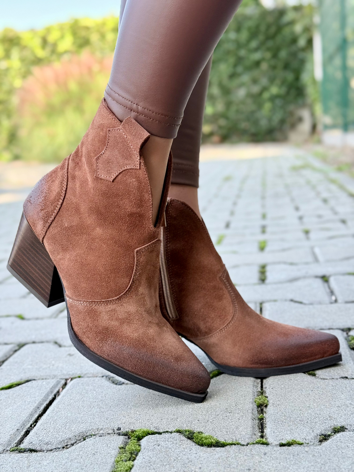 Kowbojki damskie skórzane OLEKSY Made in Poland