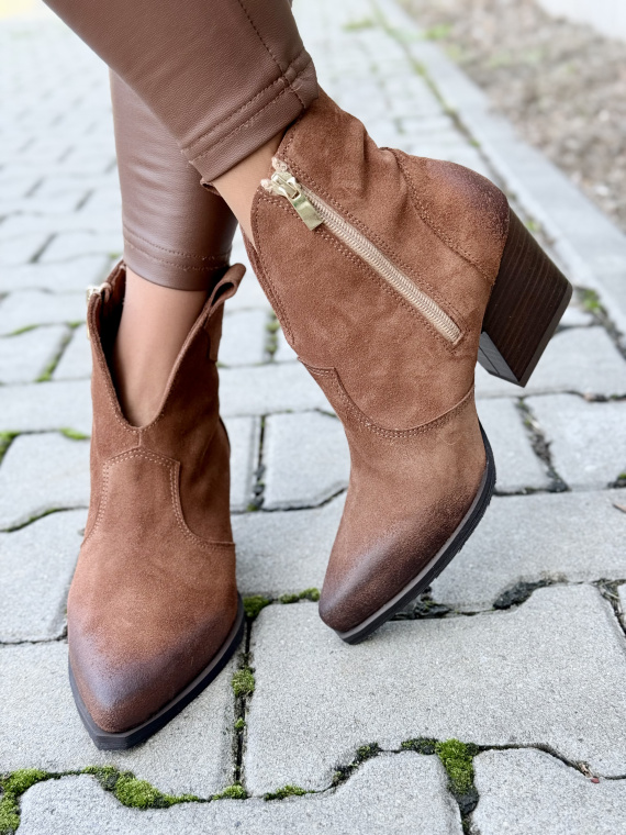 Kowbojki damskie skórzane OLEKSY Made in Poland