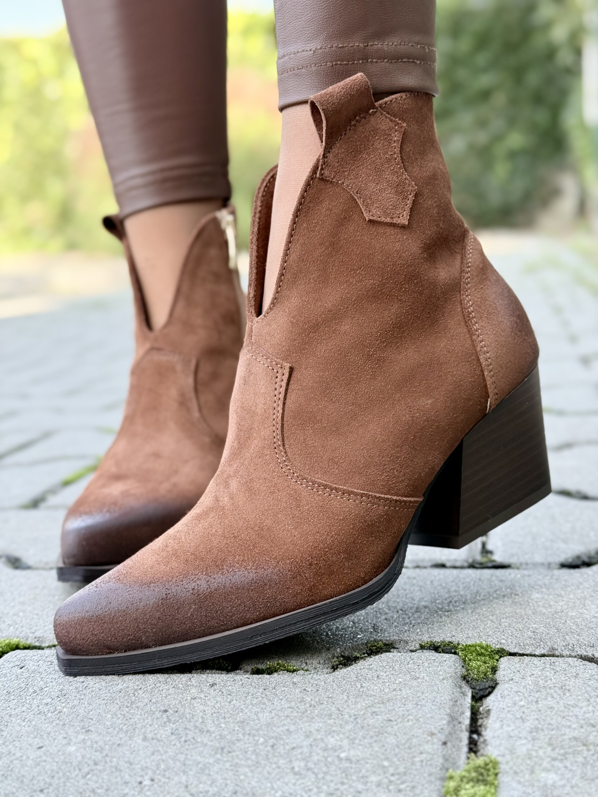 Kowbojki damskie skórzane OLEKSY Made in Poland